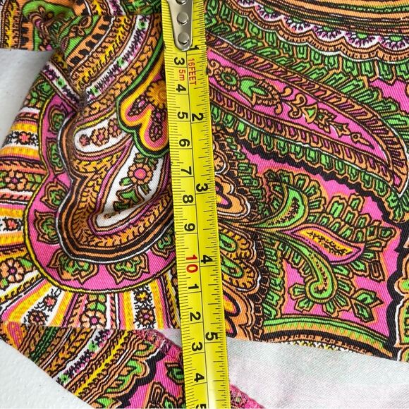 J Crew Bright Paisley Cotton Chino Shorts 5 Inch Women Size 10 Side Zip Preppy - Picture 12 of 14